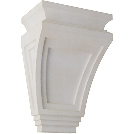 Ekena Millwork 6"W x 4"D x 9"H Arts and Crafts Wood Vintage Decor Corbel, Chalk Dust White CORWD06X04X09ARWH